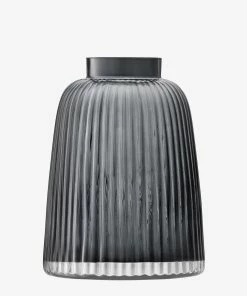 LSA International 26cm Grey Pleat Vase