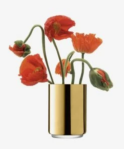 LSA International Karat Lantern Vase H 16 5 Cm Gold