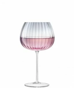 LSA International Set of 2 650ml Pink/Grey Dusk Balloon Goblets