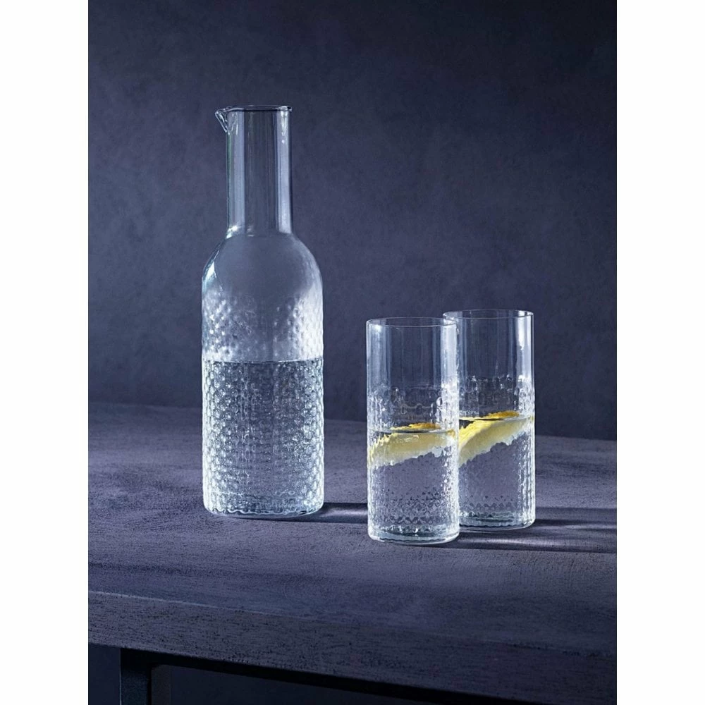 LSA International Clear Handmade Glass Wicker Carafe 1.2L - 4 LSA International Clear Handmade Glass Wicker Carafe 1.2L -