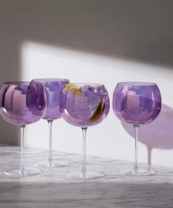 LSA International Set of 4 Polar Violet Aurora Large Balloon Glasses - 680ml 7 LSA International Set of 4 Polar Violet Aurora Large Balloon Glasses - 680ml