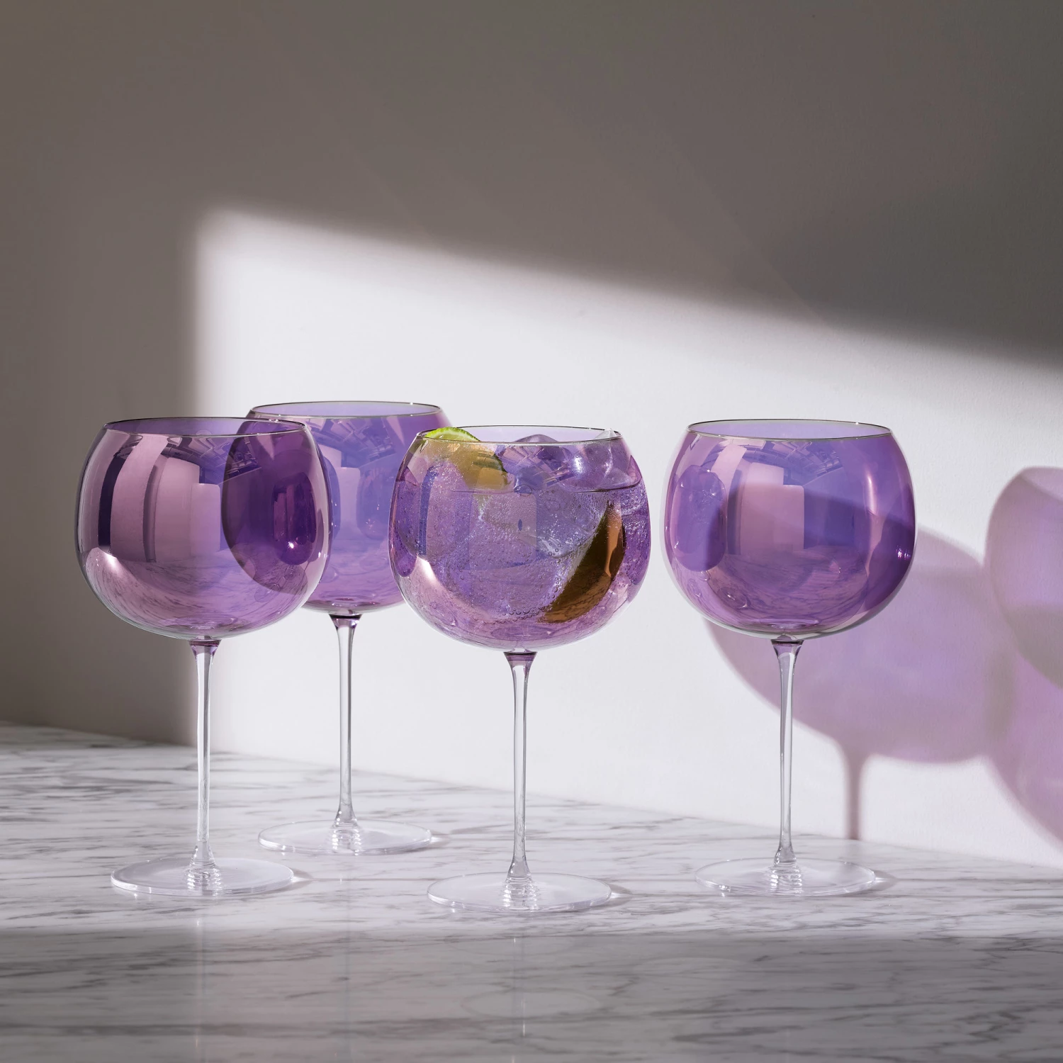LSA International Set of 4 Polar Violet Aurora Large Balloon Glasses - 680ml 5 LSA International Set of 4 Polar Violet Aurora Large Balloon Glasses - 680ml