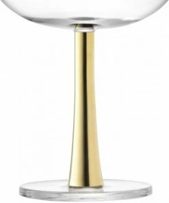 LSA International Pair of Gin Balloon Glasses with Gold Stems 420ml