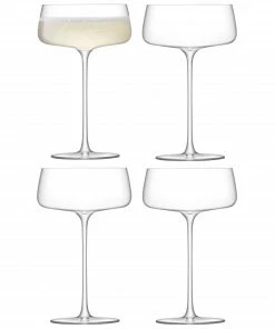 LSA International Set of 4 Metropolitan Champagne Saucer