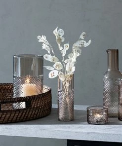 LSA International Taupe Wicker Vase/Lantern H25cm 10 LSA International Taupe Wicker Vase/Lantern H25cm