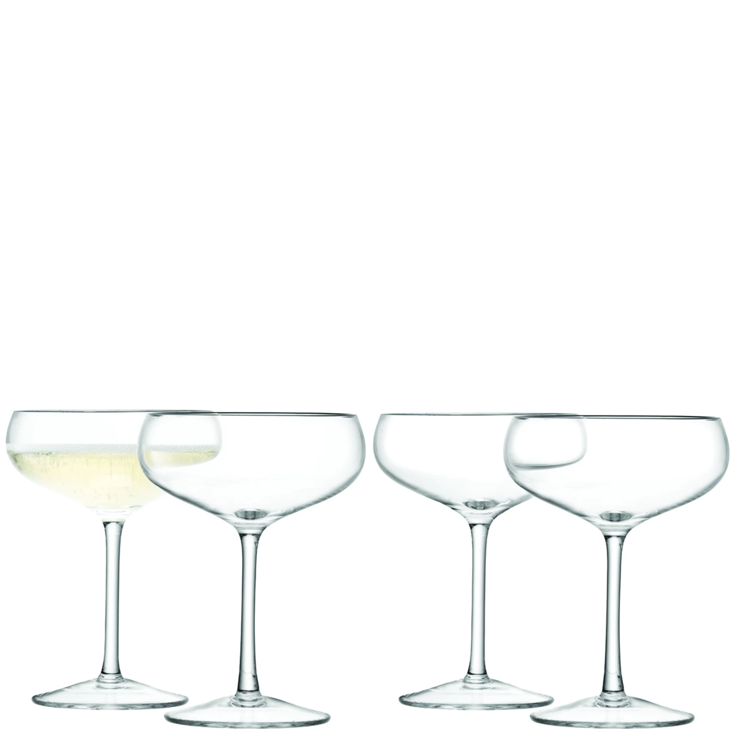 LSA International Set of 4 Wine Champagne Saucer 215ml 3 LSA International Set of 4 Wine Champagne Saucer 215ml