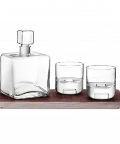 LSA International Cask Whisky Connoisseur Set with Ash/Cork Tray