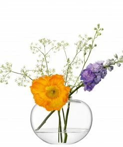 LSA International Mouthblown Glass Flower Curved Bouquet Vase H15cm