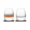 LSA International Islay Whisky Tumblers with Walnut Coasters