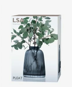 LSA International 26cm Grey Pleat Vase 7 LSA International 26cm Grey Pleat Vase