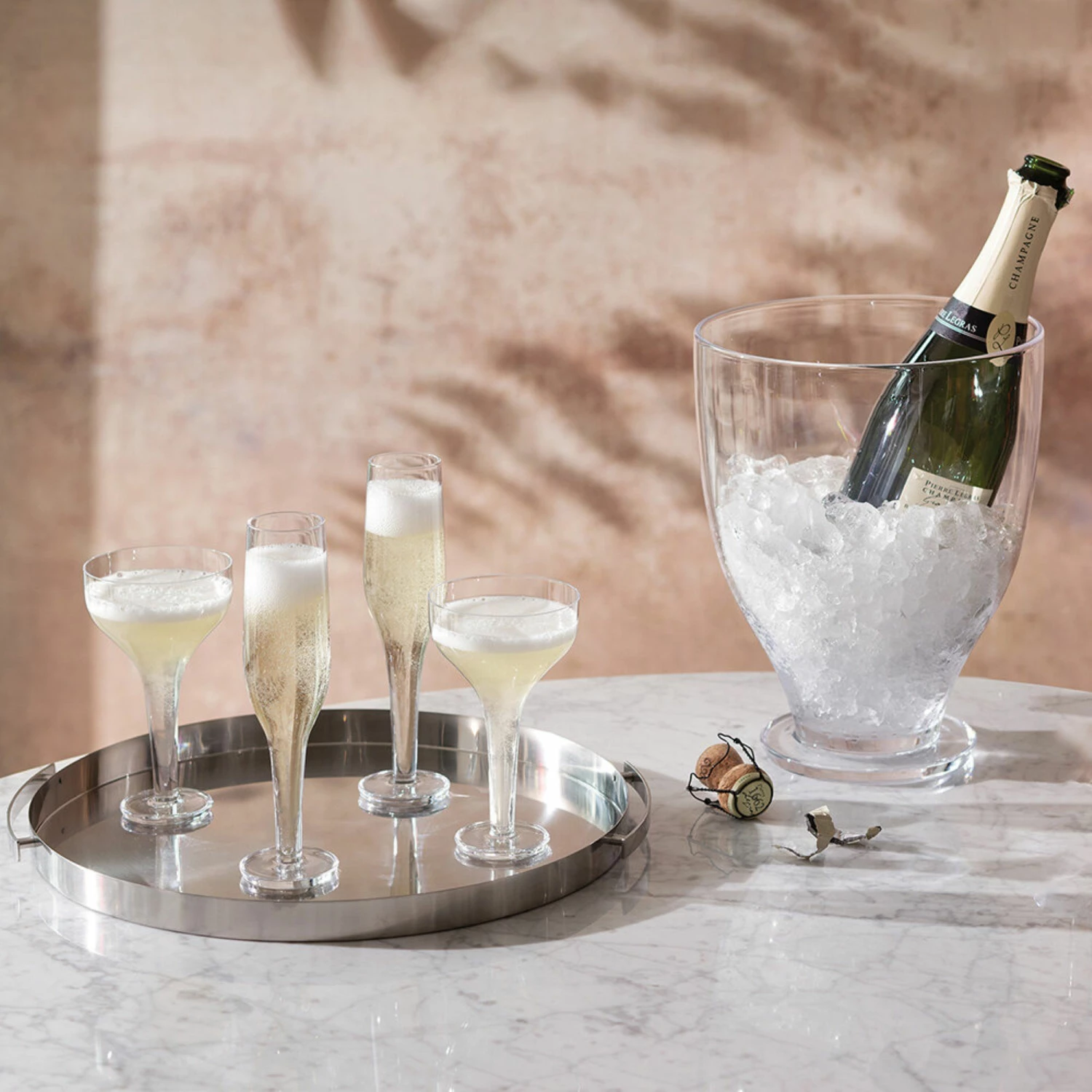 LSA International Epoque Mouthblown Glass Champagne Bucket 5 LSA International Epoque Mouthblown Glass Champagne Bucket