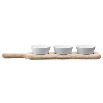 LSA International Oak Paddle & Bowl Set 3 LSA International Oak Paddle & Bowl Set