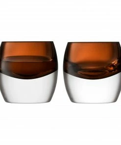 LSA International Peat Brown Whisky Club Connoisseur Set & Walnut Tray 11 LSA International Peat Brown Whisky Club Connoisseur Set & Walnut Tray