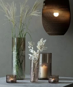 LSA International Taupe Wicker Vase/Lantern H25cm 11 LSA International Taupe Wicker Vase/Lantern H25cm