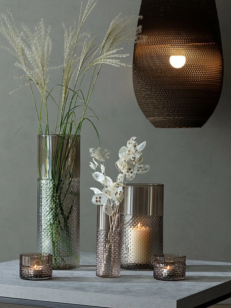LSA International Taupe Wicker Vase/Lantern H25cm 7 LSA International Taupe Wicker Vase/Lantern H25cm