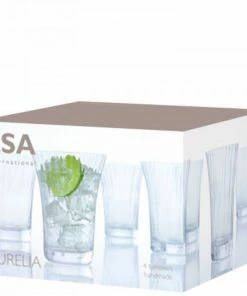 LSA International Set of 4 Aurelia Handmade Glass Tumblers