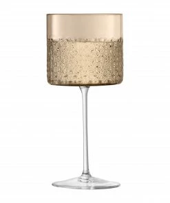 LSA International Taupe Wicker Wine Glasses - Set of 2 8 LSA International Taupe Wicker Wine Glasses - Set of 2