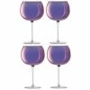 LSA International Set of 4 Polar Violet Aurora Large Balloon Glasses - 680ml