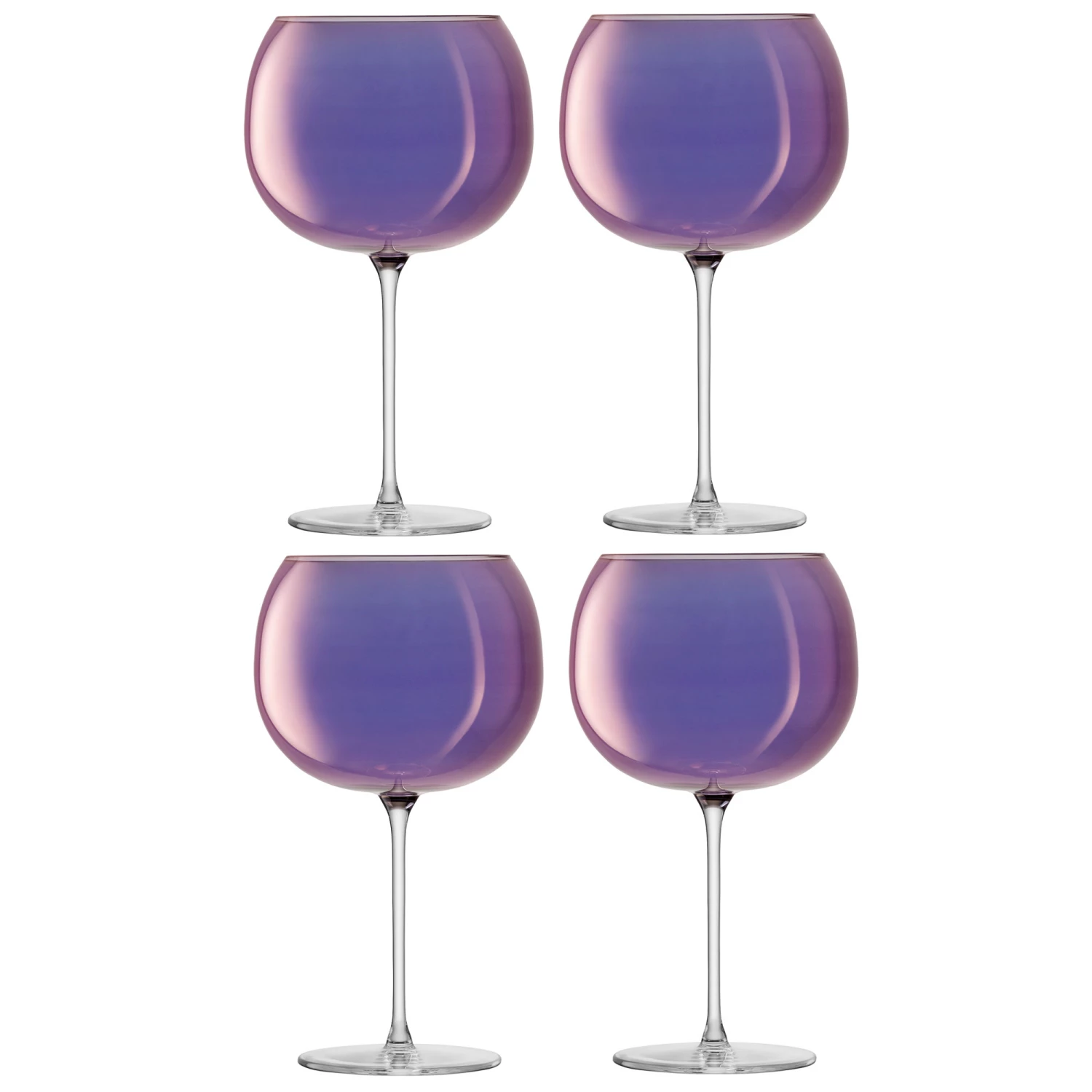 LSA International Set of 4 Polar Violet Aurora Large Balloon Glasses - 680ml 3 LSA International Set of 4 Polar Violet Aurora Large Balloon Glasses - 680ml