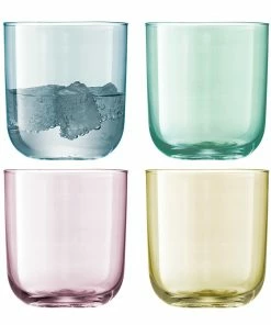 LSA International Set of 4 Pastel Polka Assorted Tumblers