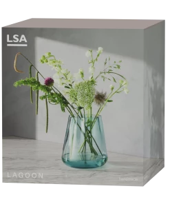 LSA International Sea Green 18.5cm Lagoon Lantern/Vase