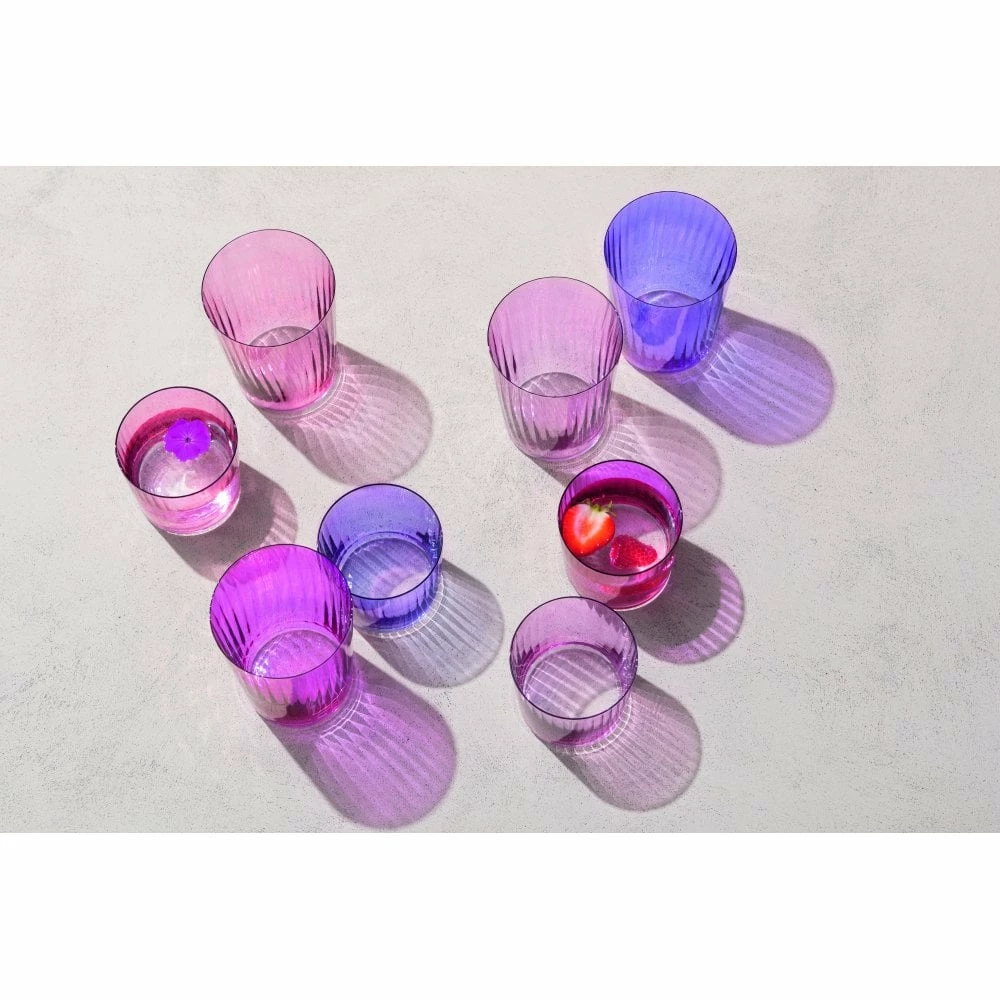 LSA International Set of 4 310ml Assorted Garnet Gems Tumbler Glasses 8 LSA International Set of 4 310ml Assorted Garnet Gems Tumbler Glasses