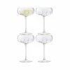 LSA International Set of 4 Pearl Champagne Saucers - 300ml 2 LSA International Set of 4 Pearl Champagne Saucers - 300ml