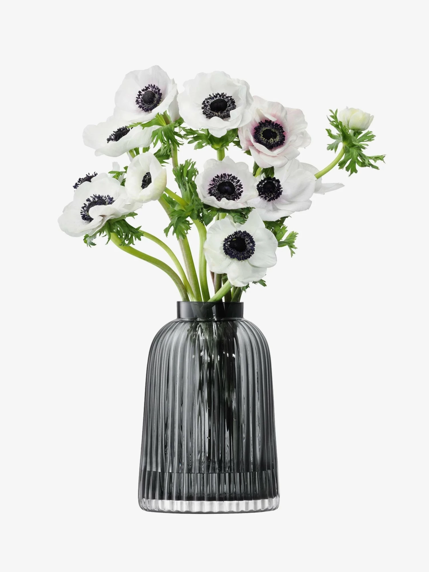 LSA International 20cm Grey Pleat Vase 4 LSA International 20cm Grey Pleat Vase