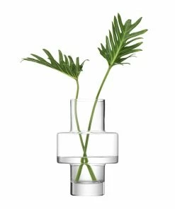 LSA International Metropole Vilnius Handmade Glass Vase Clear 28cm