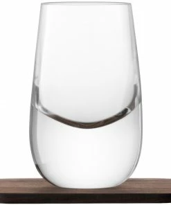 LSA International Set of 2 Whisky Islay Shot Glasses on Walnut Coasters 5 LSA International Set of 2 Whisky Islay Shot Glasses on Walnut Coasters