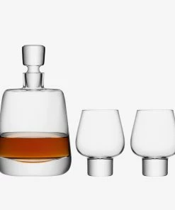 LSA International Madrid Brandy Set with Decanter and 2 Brandy Glasses