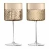 LSA International Taupe Wicker Wine Glasses - Set of 2 1 LSA International Taupe Wicker Wine Glasses - Set of 2