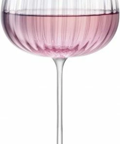LSA International Set of 2 Pink/Grey Dusk Balloon Gin Glass 650ml