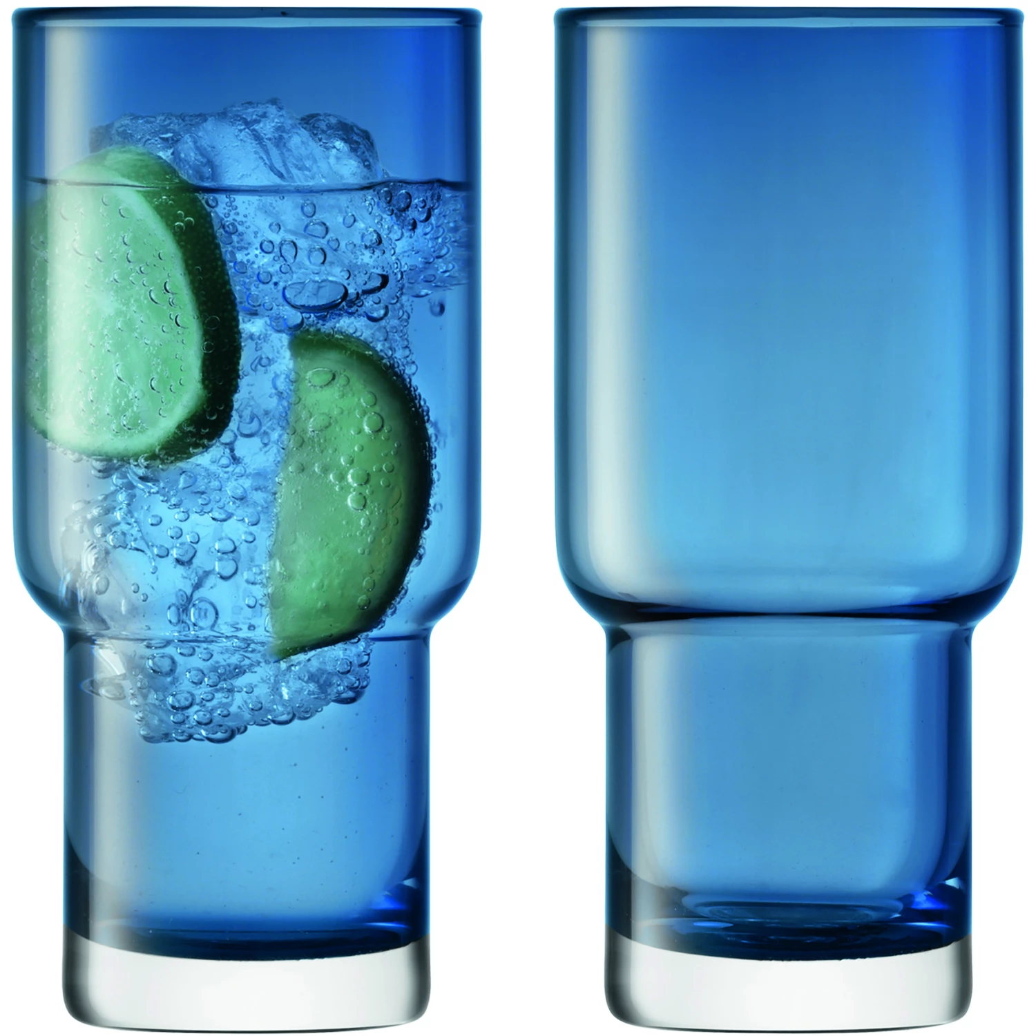 LSA International Sapphire Glass Utility Highball Glasses (Pair) 5 LSA International Sapphire Glass Utility Highball Glasses (Pair)