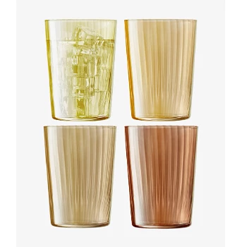 LSA International 560ml Gems Ripple Glass Amber - Set of 4 6 LSA International 560ml Gems Ripple Glass Amber - Set of 4