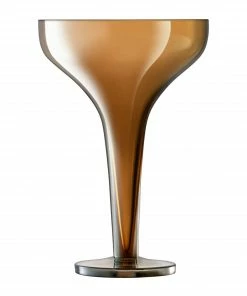 LSA International Set of 2 Amber Epoque Champagne Saucers 10 LSA International Set of 2 Amber Epoque Champagne Saucers