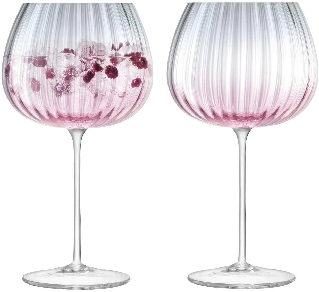 LSA International Set of 2 Pink/Grey Dusk Balloon Gin Glass 650ml 3 LSA International Set of 2 Pink/Grey Dusk Balloon Gin Glass 650ml