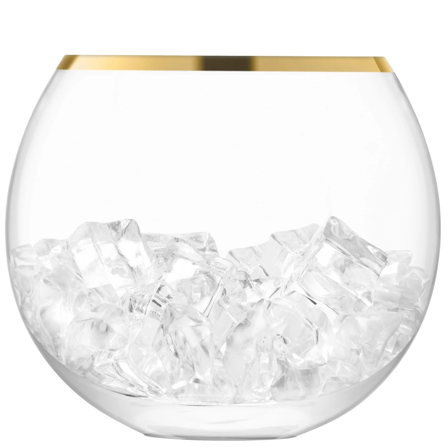 LSA International Luca Mouthblown Glass Ice Bucket 15cm with Gold Trim 3 LSA International Luca Mouthblown Glass Ice Bucket 15cm with Gold Trim