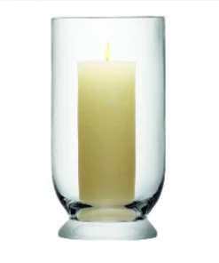 LSA International Large Terrace Glass Storm Lantern 40cm