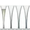 LSA International Set of 4 Aurelia Champagne Flute Glasses 2 LSA International Set of 4 Aurelia Champagne Flute Glasses