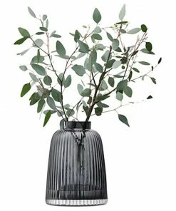 LSA International H20cm Grey Pleat Vase