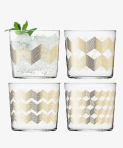 LSA International Chevron Tumbler 310ml Set of 4