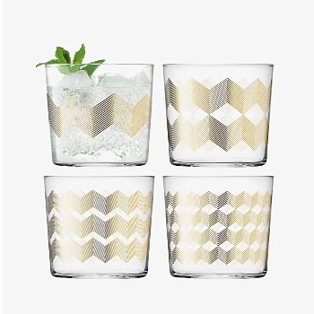 LSA International Chevron Tumbler 310ml Set of 4 3 LSA International Chevron Tumbler 310ml Set of 4