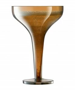 LSA International Set of 2 Amber Epoque Champagne Saucers 9 LSA International Set of 2 Amber Epoque Champagne Saucers