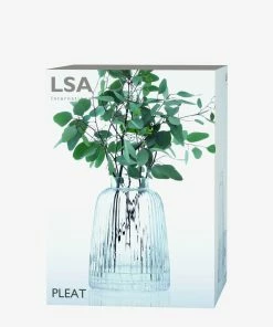 LSA International 26cm Clear Pleat Vase
