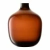 LSA International Peat Brown Vessel Vase - 18cm