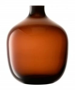 LSA International Peat Brown Vessel Vase - 18cm