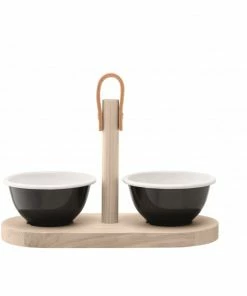 LSA International Black Pepper Utility Tapas Duo Set with Ash Tray