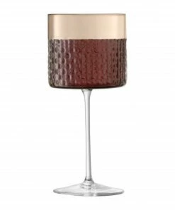 LSA International Taupe Wicker Wine Glasses - Set of 2
