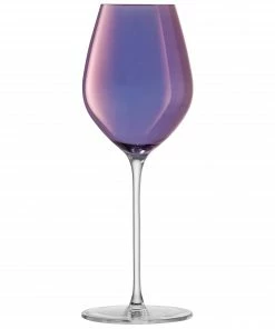 LSA International Set of 4 Polar Violet Aurora Champagne Tulip Glass